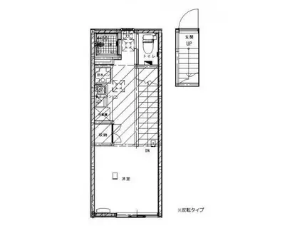 プランタン(ワンルーム/1階)の間取り写真