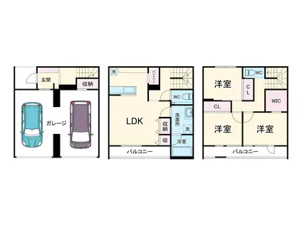 COSMO TERRACE(3LDK)の間取り写真