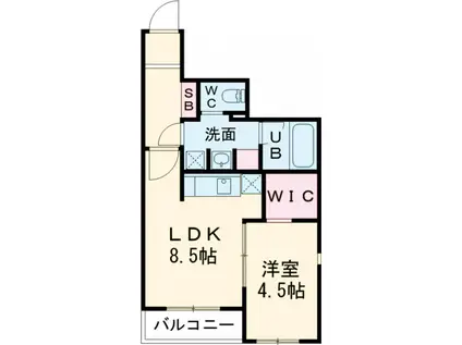 WEAVE PLACE 東高円寺(1LDK/4階)の間取り写真