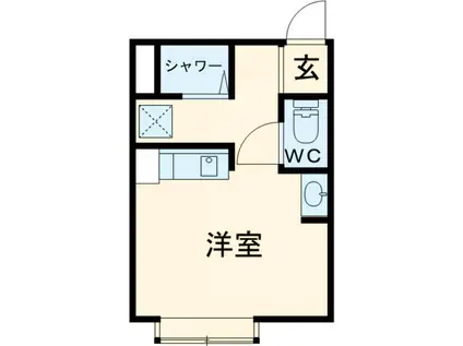 レジデンス王子(ワンルーム/3階)の間取り写真