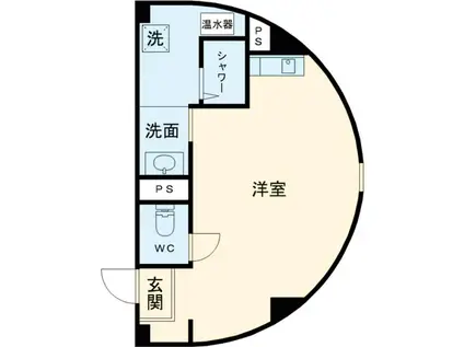 レジデンス王子(ワンルーム/3階)の間取り写真