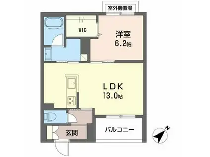 アルセア(1LDK/3階)の間取り写真