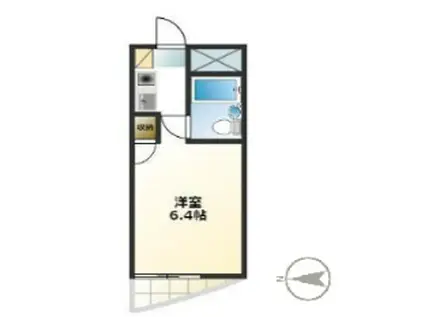 トレンタハウス八王子(ワンルーム/4階)の間取り写真