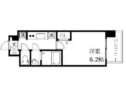 プレサンス難波デヴァンテ(1K/5階)の間取り写真