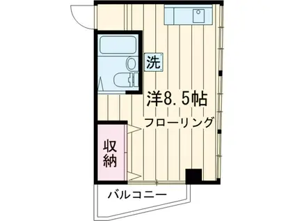 ダイヤビル(ワンルーム/4階)の間取り写真