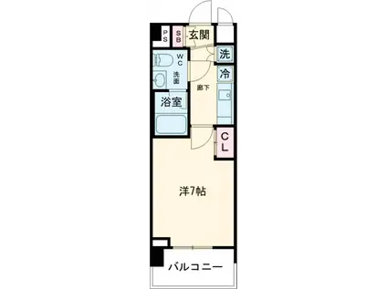 メインステージ押上Ⅳ(1K/3階)の間取り写真