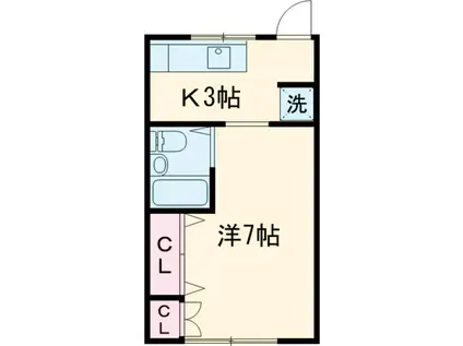 メゾン日東(1K/1階)の間取り写真