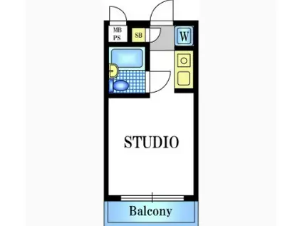 東高円寺アムフラット(ワンルーム/1階)の間取り写真
