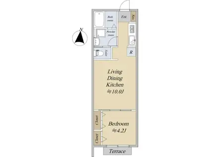 J・RENT大宮大成(1LDK/3階)の間取り写真