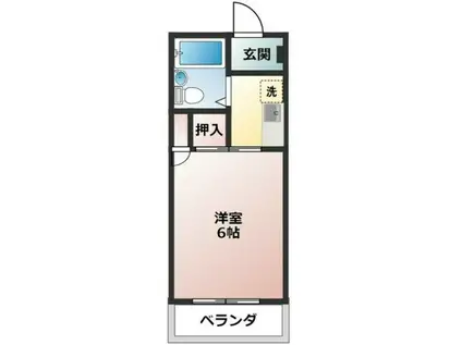 カレッジハウス日野坂(1K/3階)の間取り写真