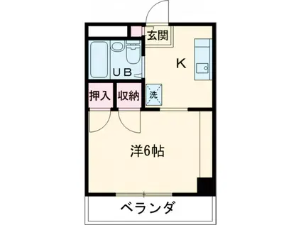 高崎マンション(1K/5階)の間取り写真