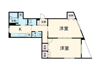 寿まこビル(2K/2階)の間取り写真