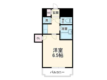 シャイン塩釜ハイツ(1K/7階)の間取り写真