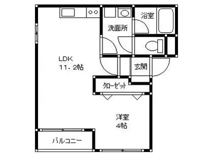 グレイシー小金井(1LDK/2階)の間取り写真