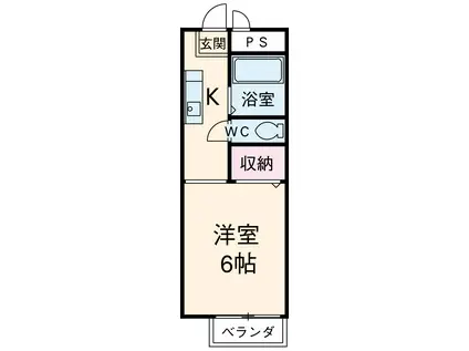チェリー吉田(1K/1階)の間取り写真