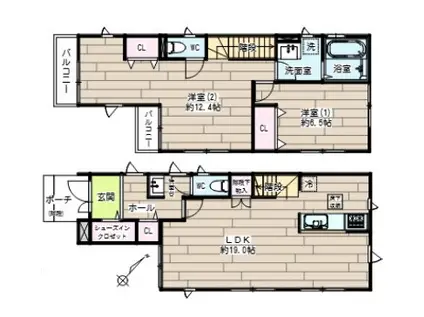 京浜東北・根岸線 大森駅(東京) 徒歩7分 2階建 築10年(2LDK)の間取り写真