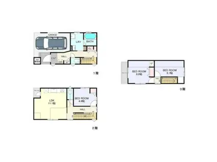 中央本線 八王子駅 徒歩20分 2階建 築1年(3LDK)の間取り写真