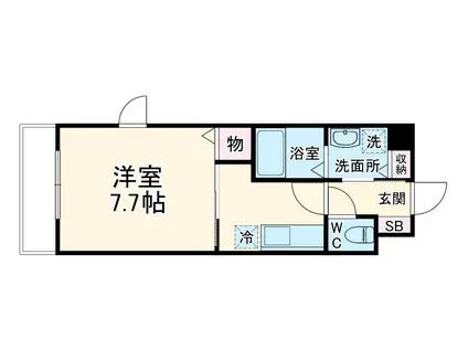 エスペランサ真清田(1DK/2階)の間取り写真