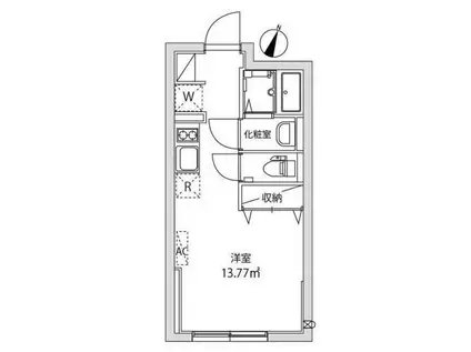 GRANDRESIDENCE ASAGA(ワンルーム/4階)の間取り写真
