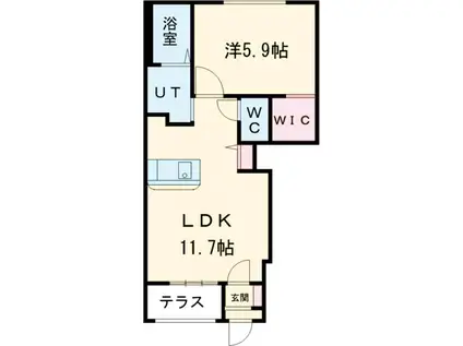 MSS清住台(1LDK/1階)の間取り写真