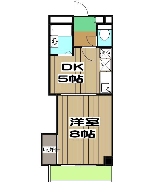 レッドモア(1DK/5階)の間取り写真