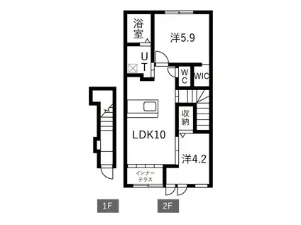 MSS清住台(2LDK/2階)の間取り写真