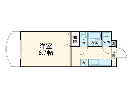 グランシャリオH・F(1DK/1階)の間取り写真