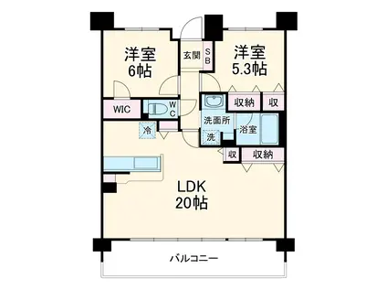 パデシオン京都七条(2LDK/4階)の間取り写真