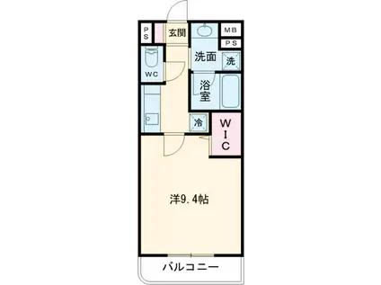 CLEVERCREST(1K/1階)の間取り写真