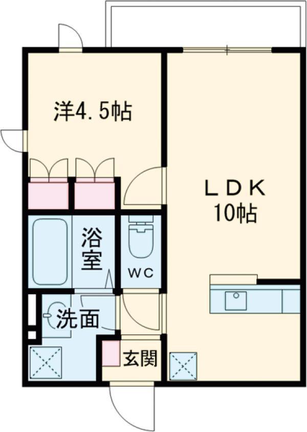 プラネッツ(1LDK/2階)の間取り写真