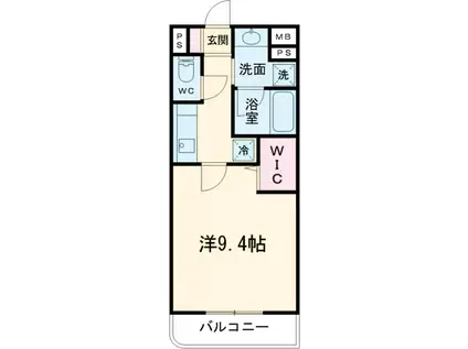 CLEVERCREST(1K/2階)の間取り写真