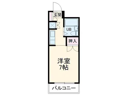 キャッスルマンション熊谷(1K/4階)の間取り写真