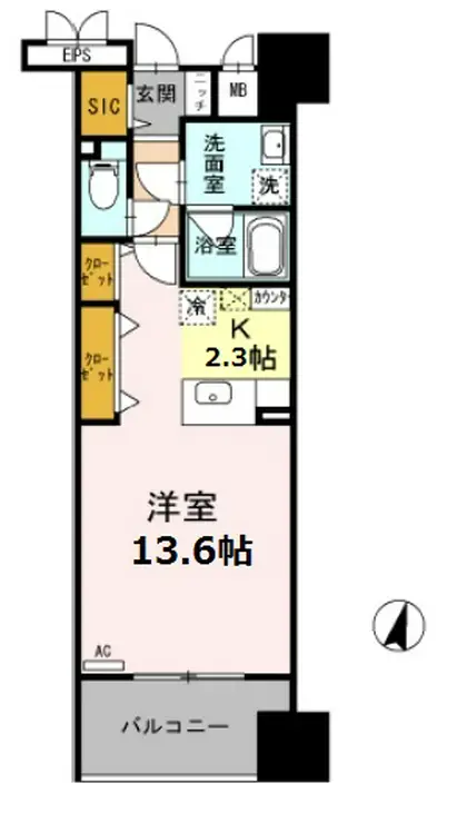 ロイヤルパークスシーサー南千住 5階階 間取り