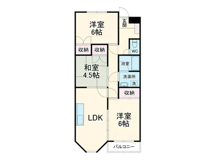 サンウッドリバーストーンⅡ(3LDK/4階)の間取り写真