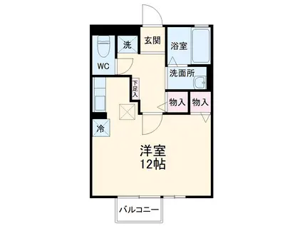 セジュール佐古木(1K/1階)の間取り写真