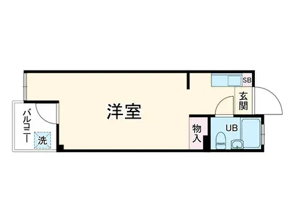 アイ・テラス(1K/2階)の間取り写真