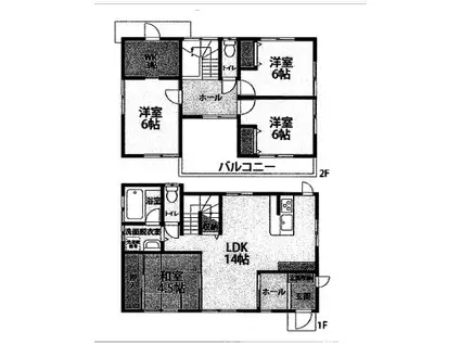 東武伊勢崎・大師線 新伊勢崎駅 徒歩21分 2階建 築22年(4LDK)の間取り写真
