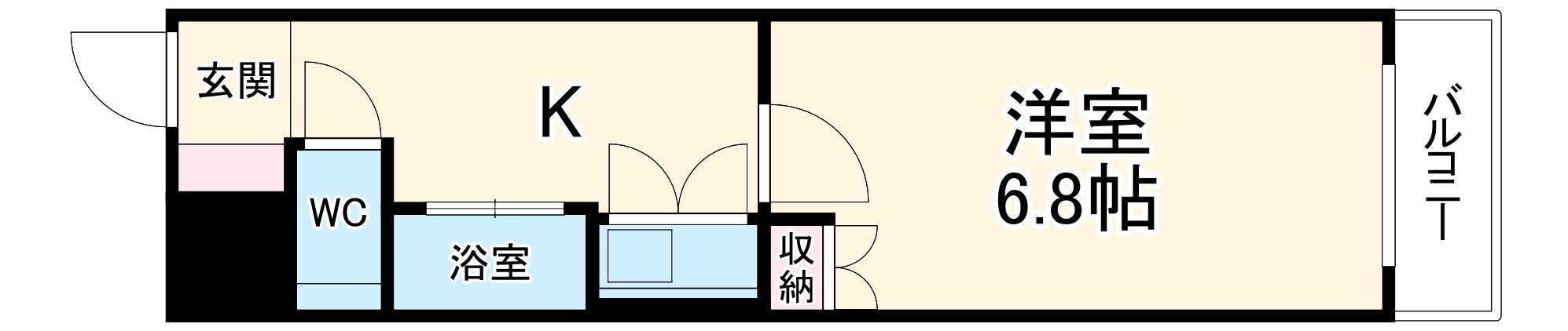 アイルームいなべ大安(1K/2階)の間取り写真