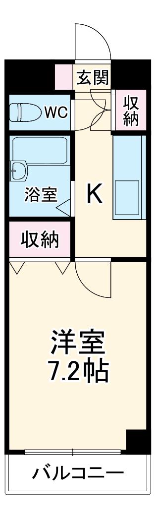 エクラ・ド・アージュ(1K/2階)の間取り写真