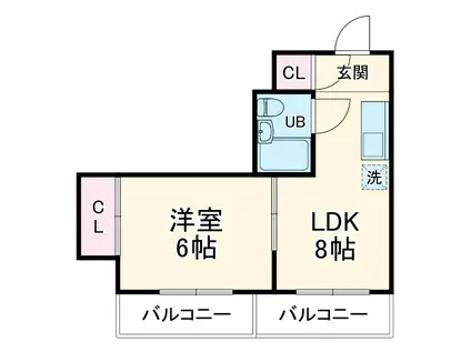 パークス熊谷(1LDK/7階)の間取り写真