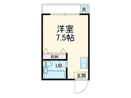 メゾン・ド・ブラン東海大学前A(ワンルーム/2階)の間取り写真