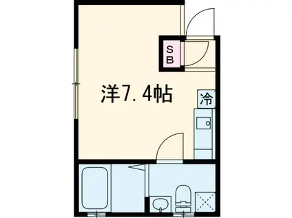 成城9丁目タウンハウス(ワンルーム)の間取り写真