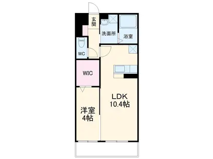 グランドソレーユ(1LDK/2階)の間取り写真