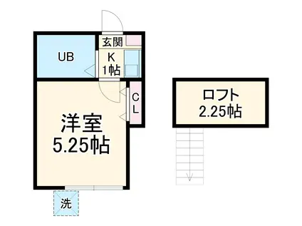 レオパレス金沢文庫第3(1K/2階)の間取り写真