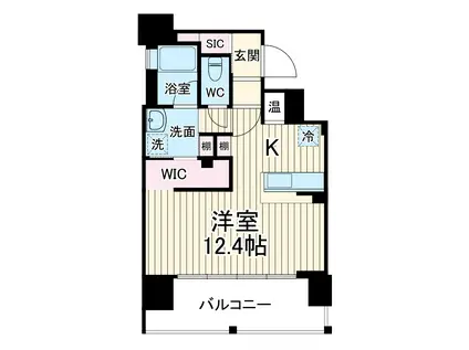 IL ROSSO 堀川六角(1K/10階)の間取り写真