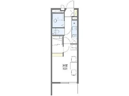 レオパレスこもとⅡ(1K/3階)の間取り写真