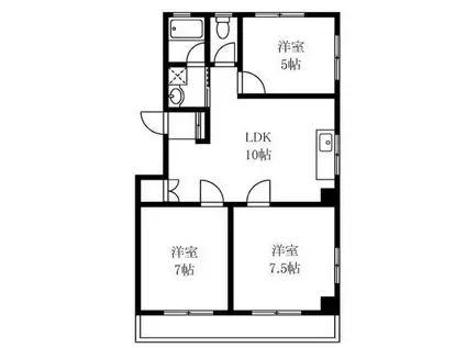 シャトウ中野アネックス(3R/2階)の間取り写真