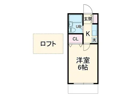 児玉マンション1号棟(1K/2階)の間取り写真
