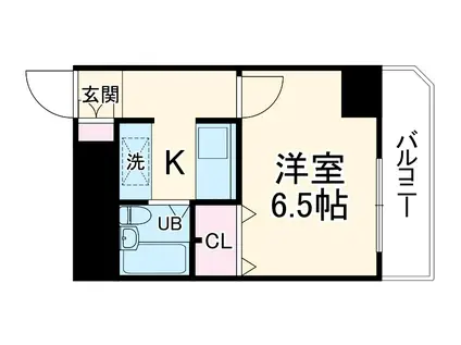 ライオンズシティ鶴舞(1K/3階)の間取り写真