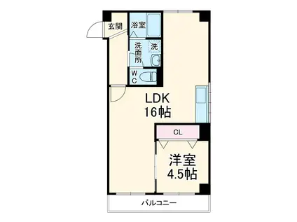 LA096(1LDK/2階)の間取り写真